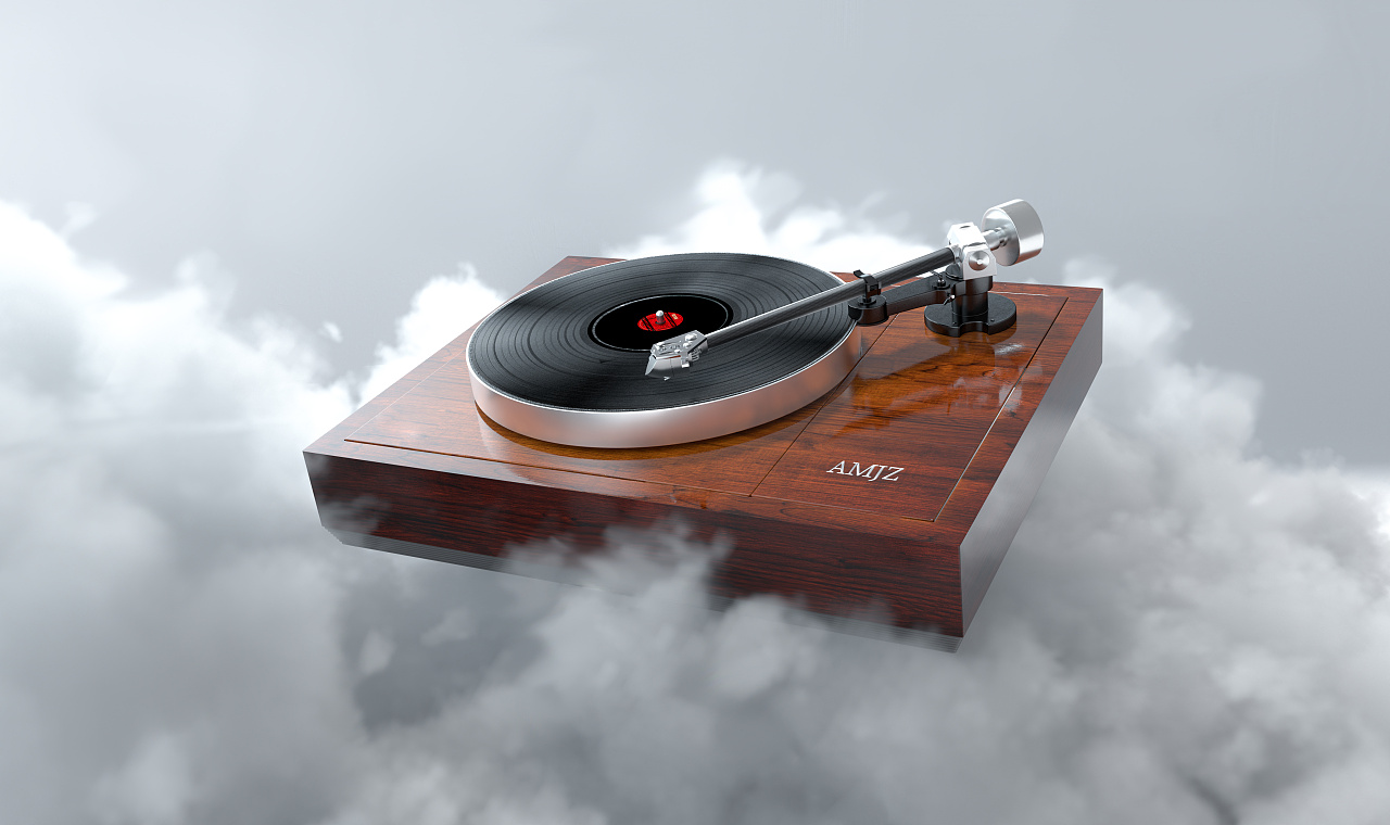 产品渲染----黑胶唱片机record player