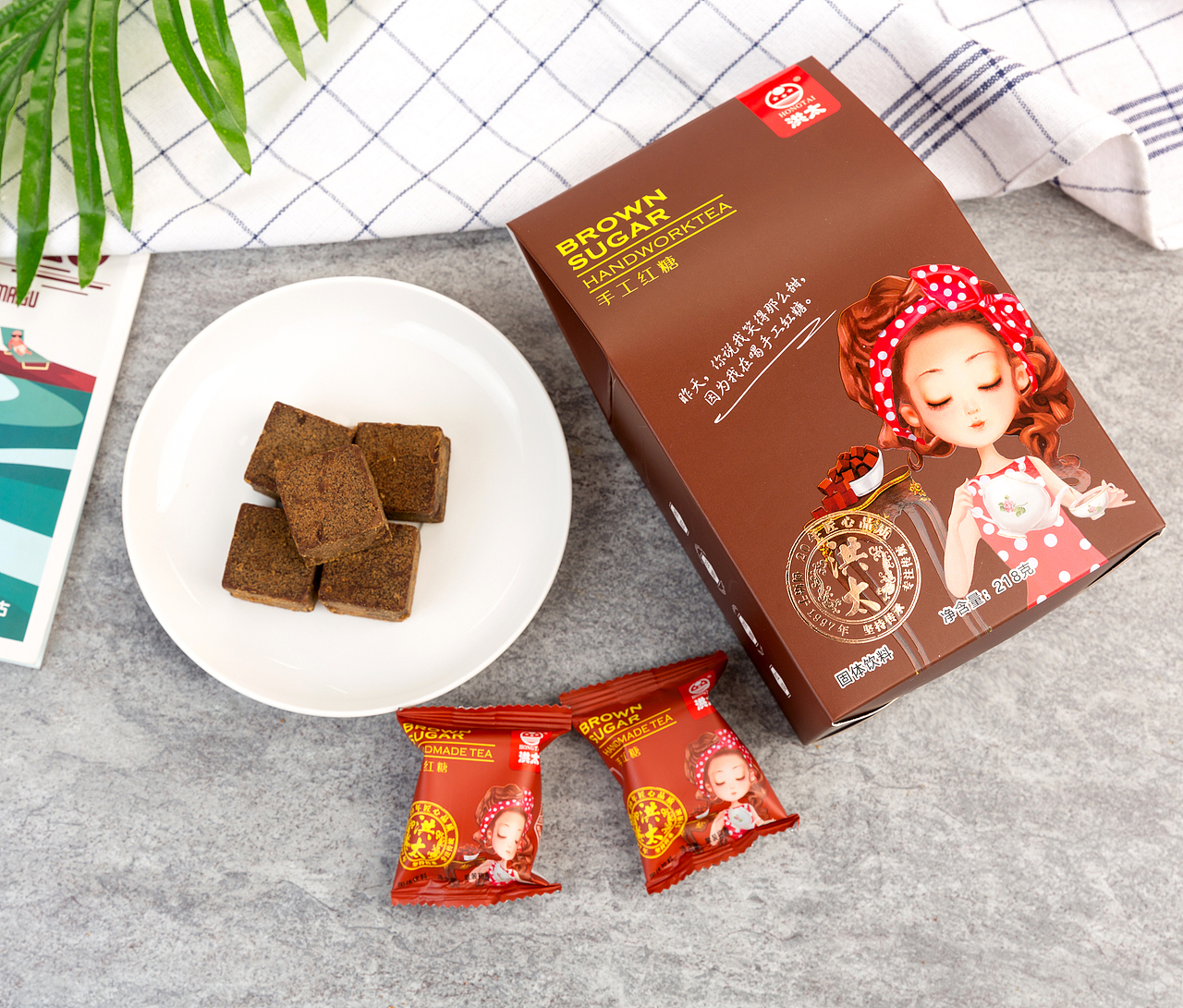 洪太姜茶20年手工红糖独立新包装（图ZMTU1OTU0NTU2） - 产品摄影 - 站酷设计师洪太姜茶原创素材 - 站酷ZCOOL