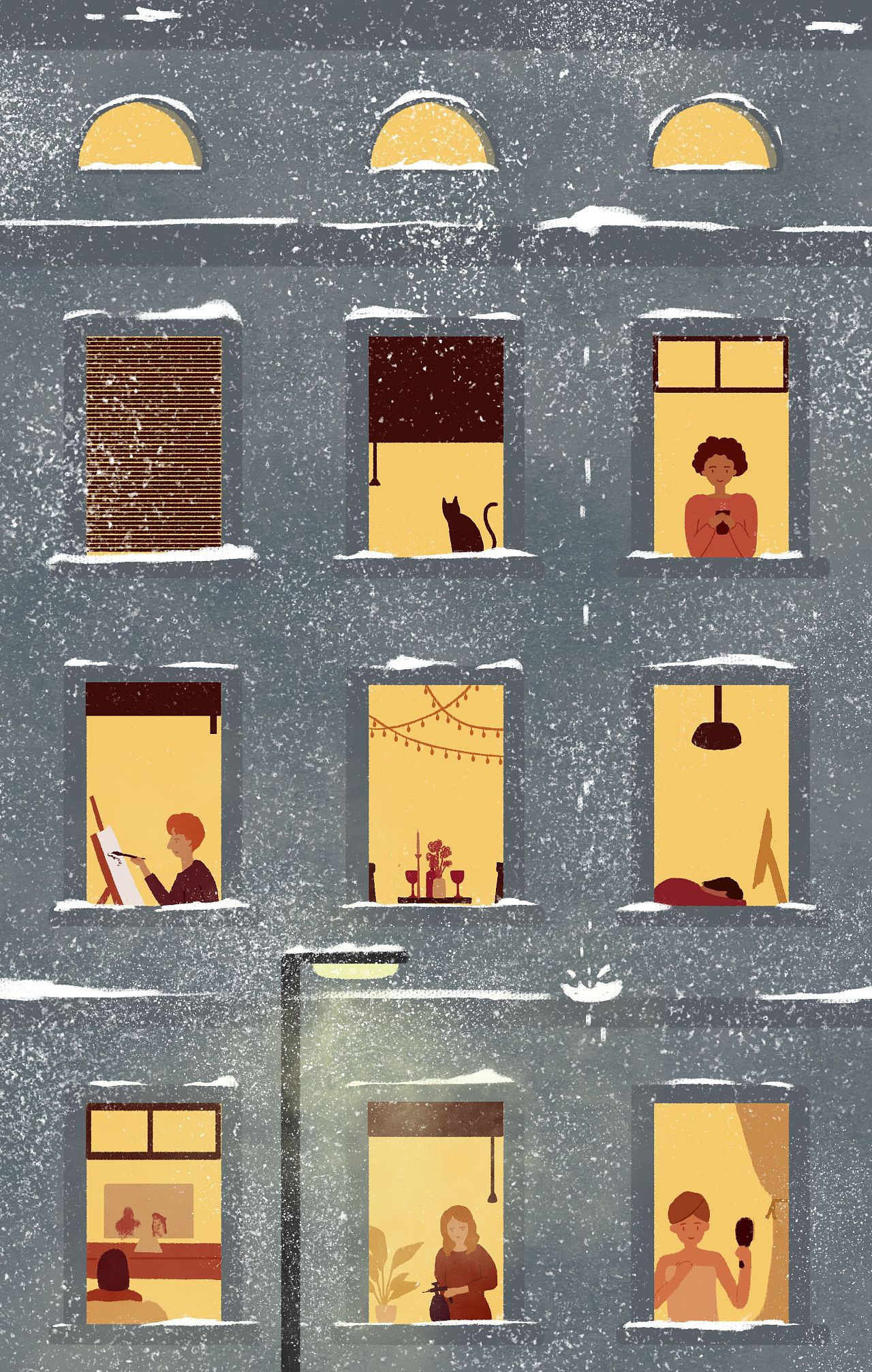 邻居的下班时间|插画|创作习作|大丽菇凉z - 原创作品 - 站酷 (zcool)