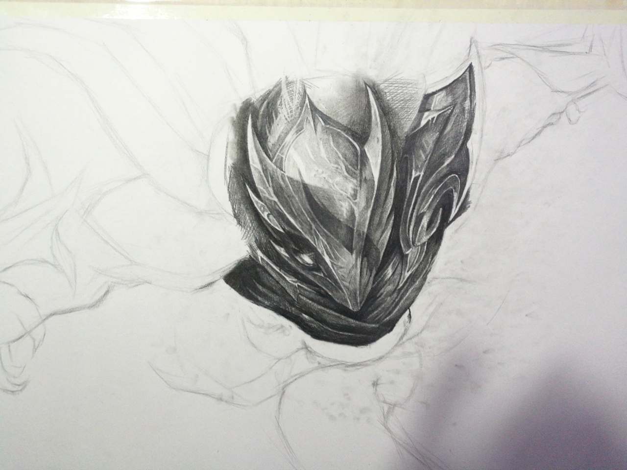 一个不规范的作画者的单扣流程,哈哈哈哈,半开纸,有空画画耗时两月,越