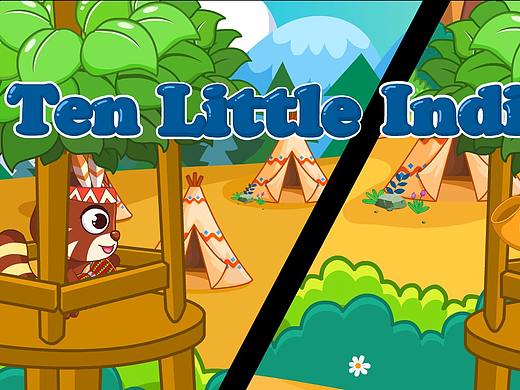 小浣熊英语儿歌动画系列（ten little indians）