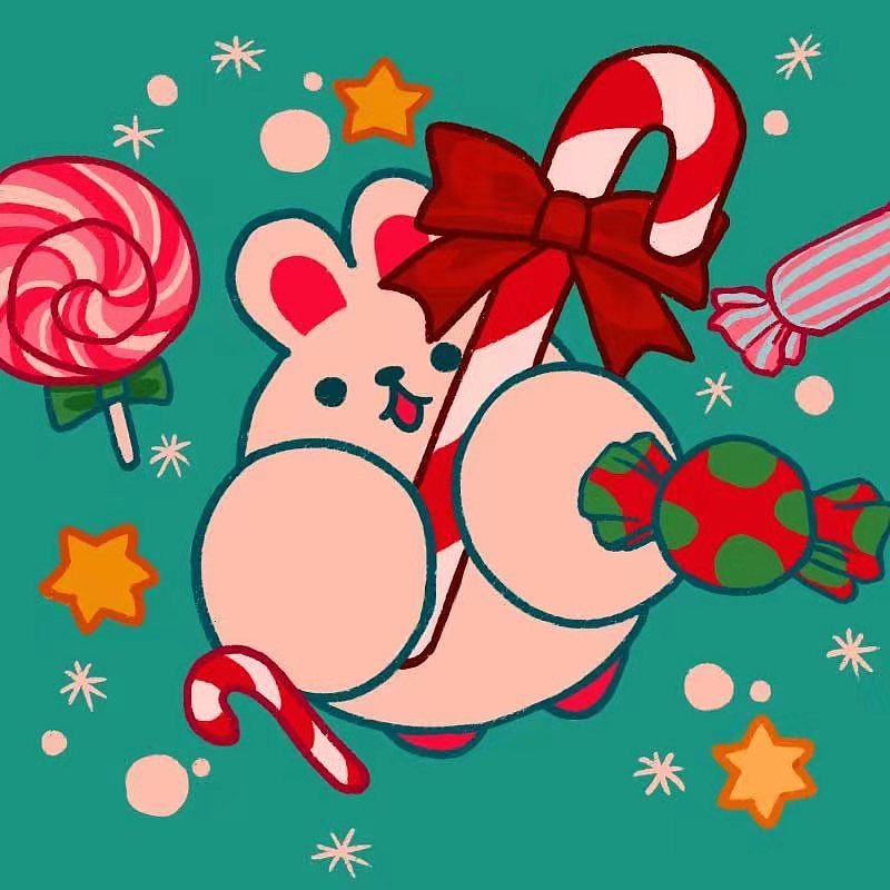 大吉兔圣诞元素头像and壁纸