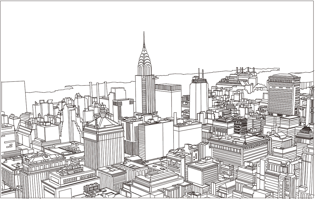 画大都市场景。（图ZMjc5MjgxMg==） - 创作习作 - 站酷设计师藕弯曲原创素材 - 站酷ZCOOL