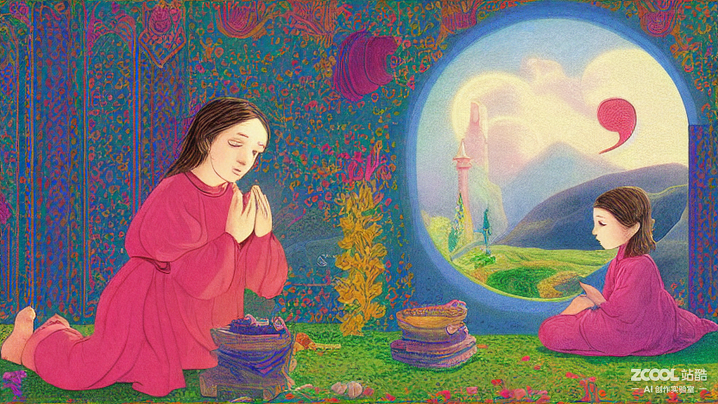 #AI创作实验室#少女的祈祷（图ZMzE4OTg0NjI0） - AI作品 - 站酷设计师KinneyWu原创素材 - 站酷ZCOOL