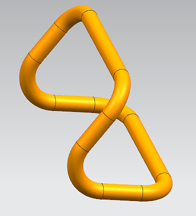 三维金属管3d画图画3d水管金属效果图ugrhino画图