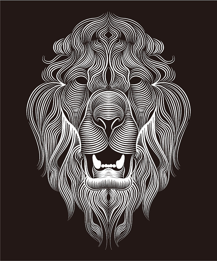 临摹illustrator cc启动页狮子