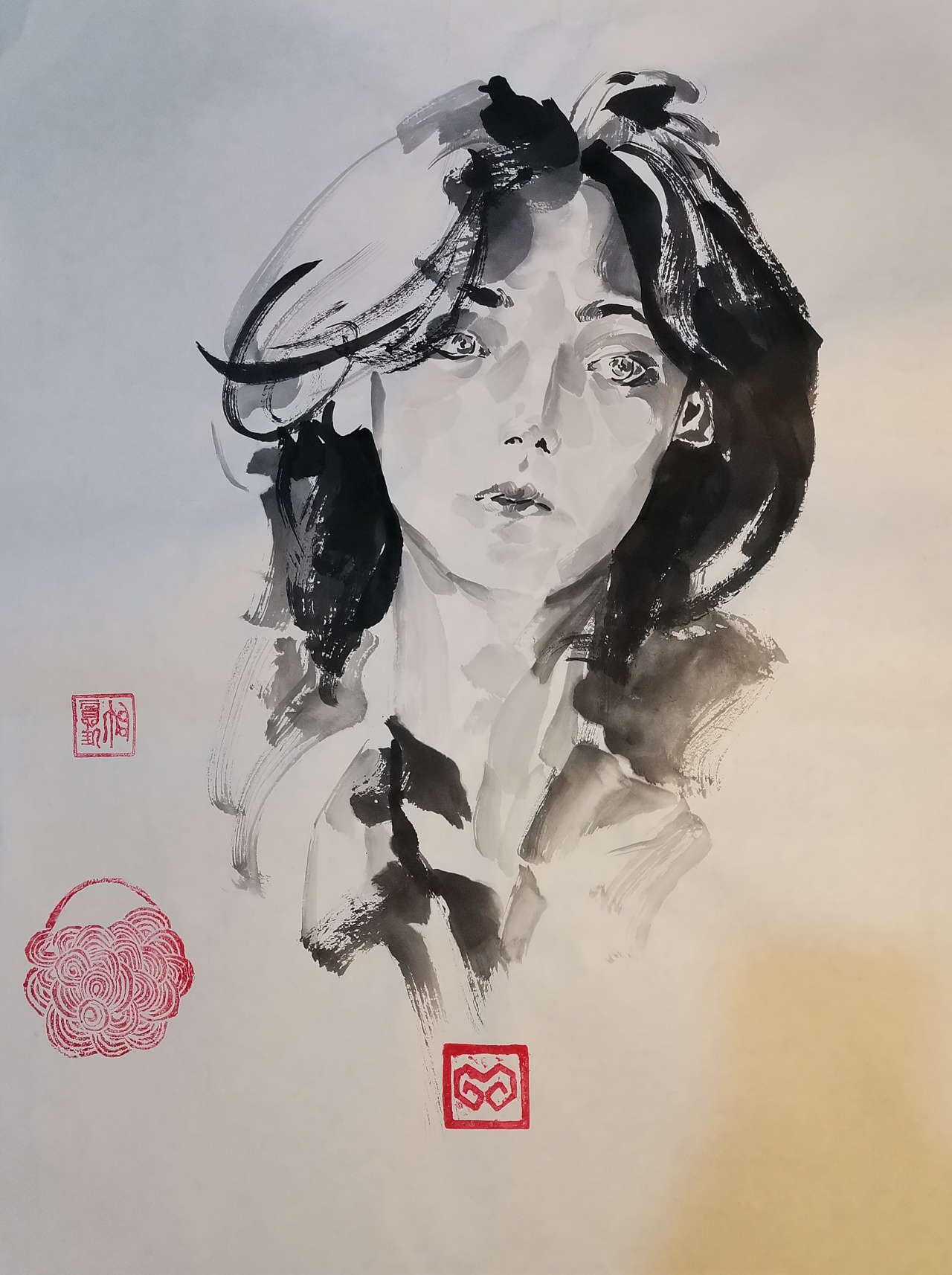 水墨人像|纯艺术|国画|帅意家 - 原创作品 - 站酷 (zcool)