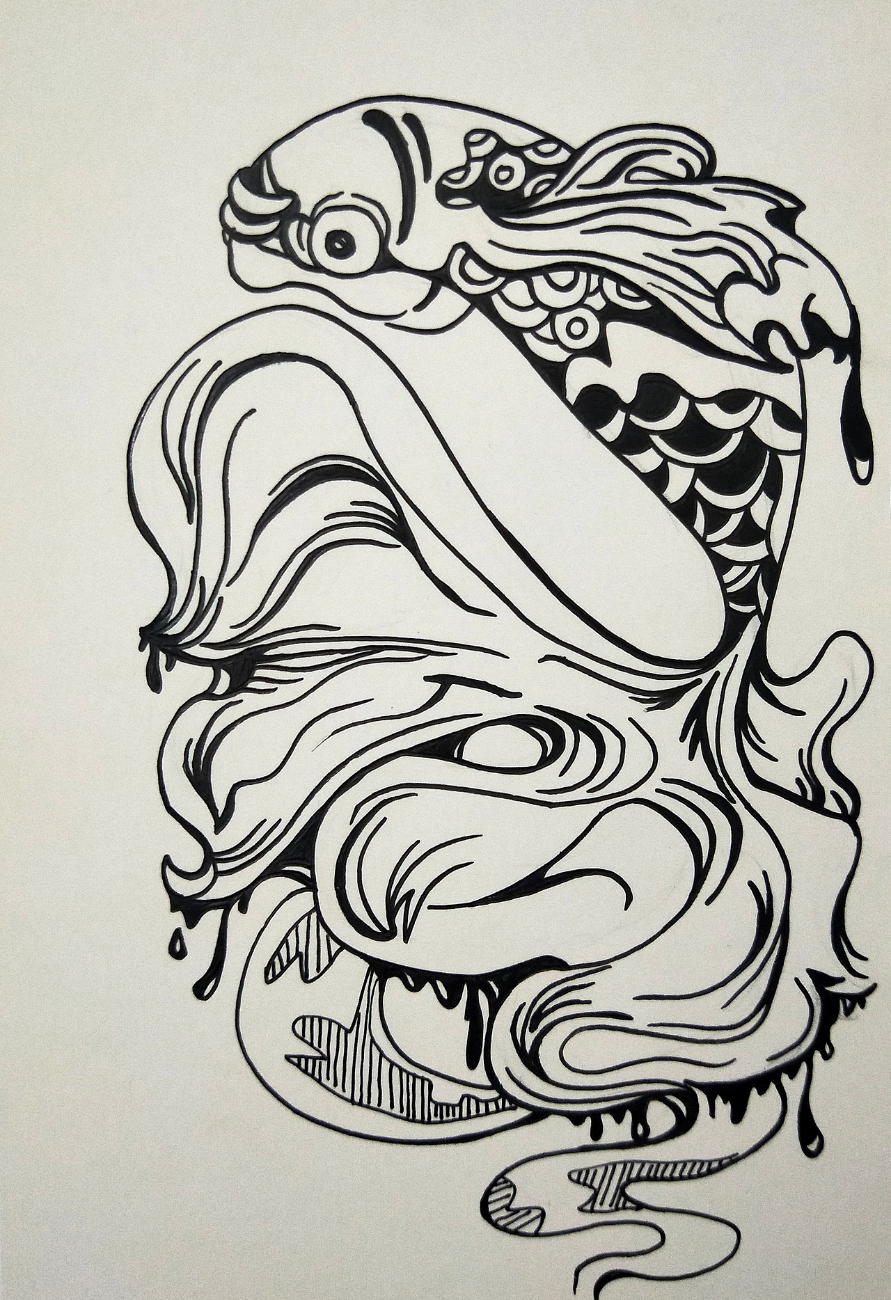 手绘黑白装饰插画（图ZMTI3NTQ0MDYw） - 创作习作 - 站酷设计师小惠惠Y原创素材 - 站酷ZCOOL