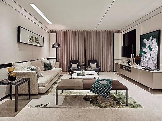 贵阳琉森堡180平米户型现代风格装修设计效果图案例