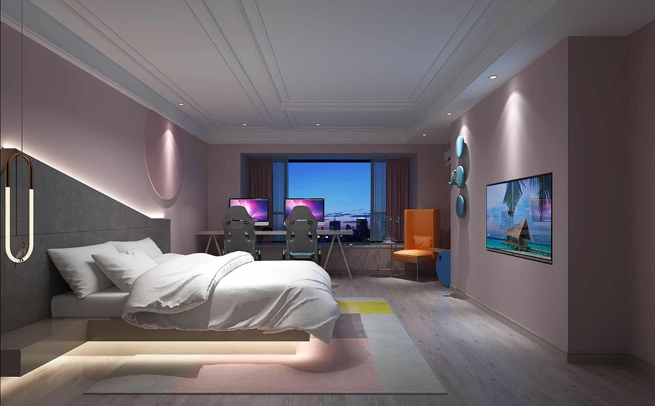 重庆铜梁/潼南/奉节/云阳/电竞酒店装修设计/唯楷装饰