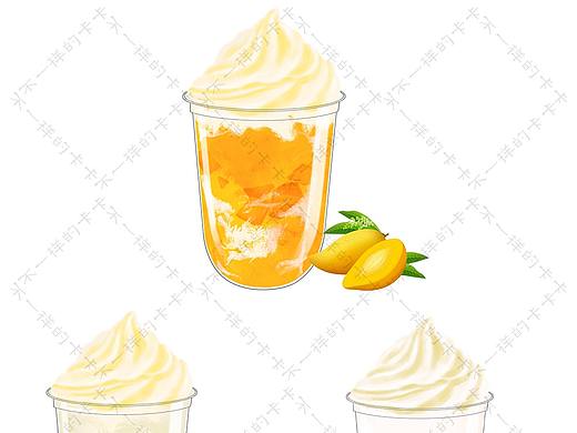 手绘奶茶饮料插图