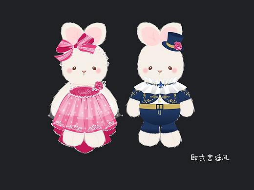 莫奈小兔欧式宫廷