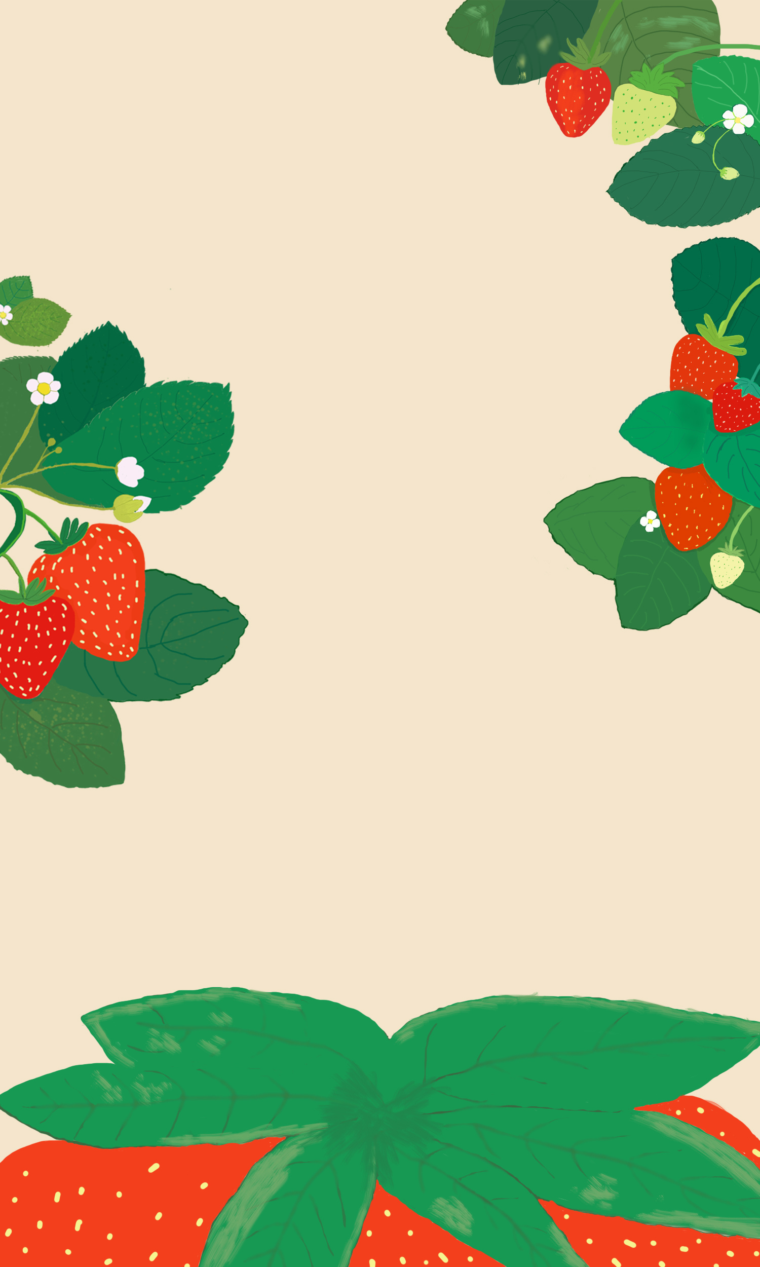 插画练习-大草莓and小草莓|插画|插画习作|任卿娟 - 原创作品 - 站酷 