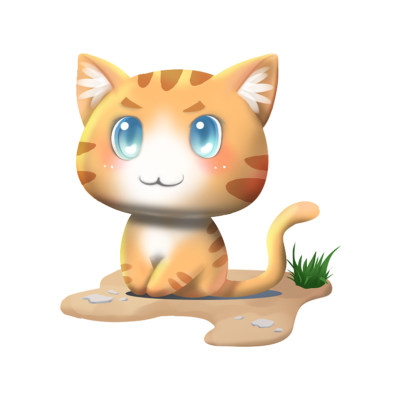 AO上色练习-橘喵（图ZMTUxMzA2ODE2） - IP形象 - 站酷设计师泡芙囧兔子原创素材 - 站酷ZCOOL