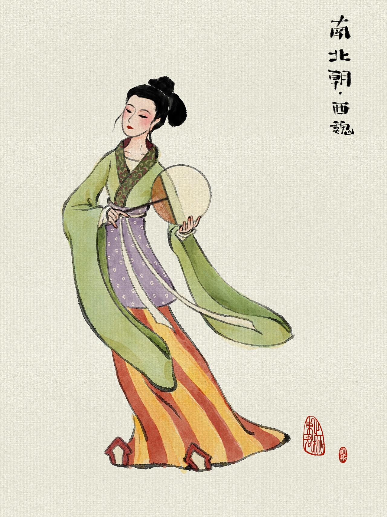 装束复原 -汉民族历朝代服饰|插画|商业插画|东君之桃 - 原创作品