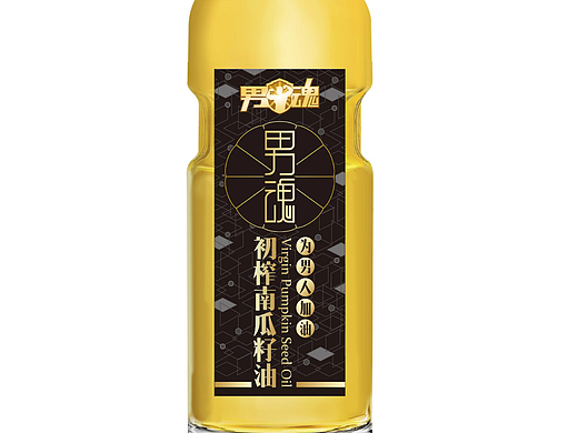 男魂375ml 南瓜子油瓶贴