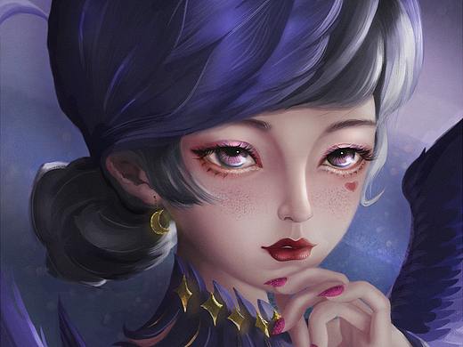 《王者荣耀-小乔-天鹅之梦》厚涂板绘-原创同人