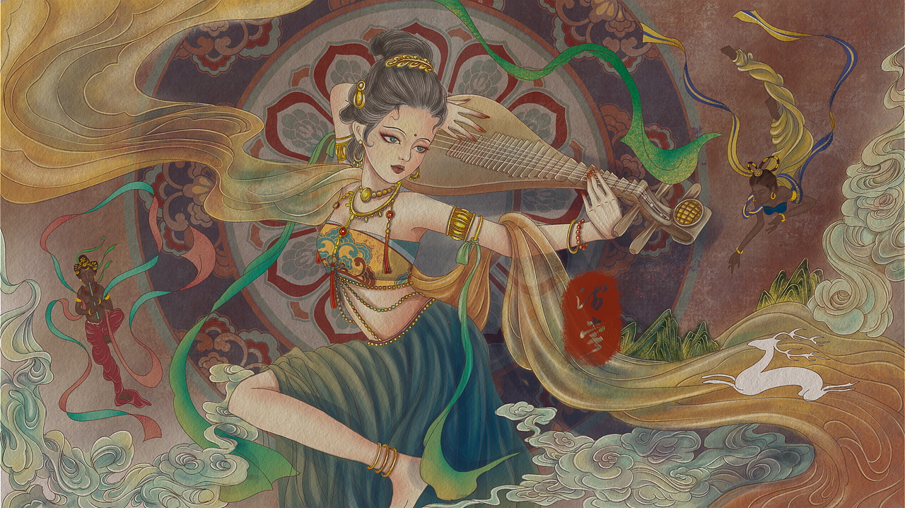 古风人物插画（图ZMzI0ODY1MTAw） - 创作习作 - 站酷设计师浅尝辄殇原创素材 - 站酷ZCOOL