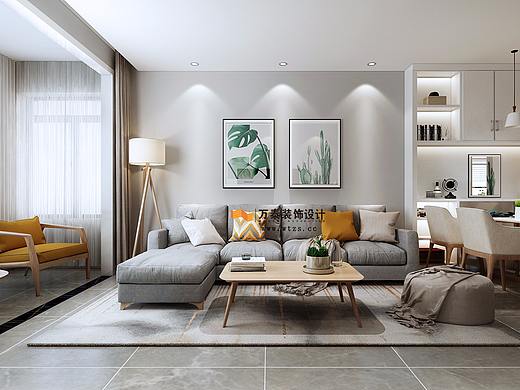 济南万泰装饰华皓英伦联邦103平北欧风格装修