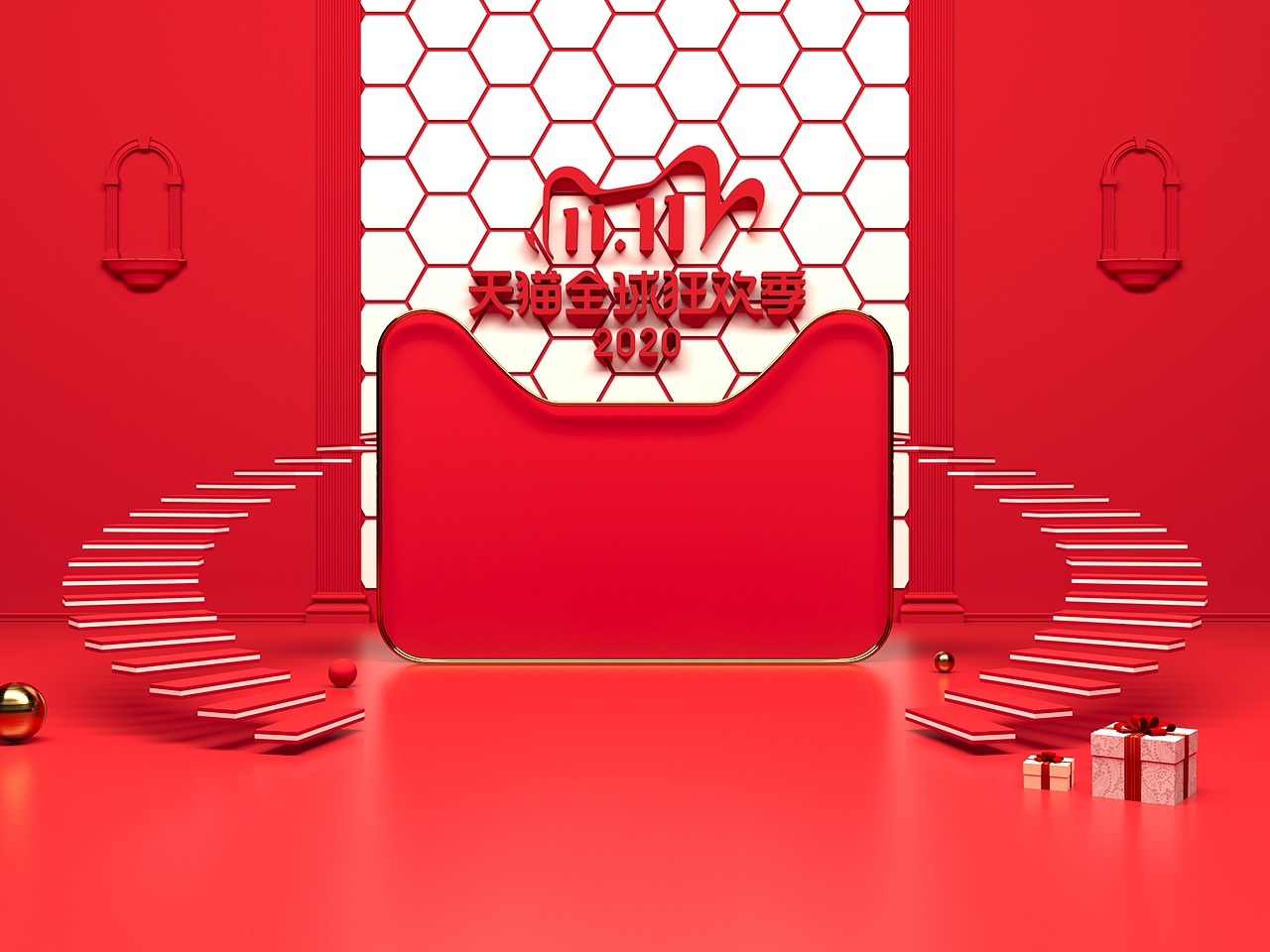 双十一模型海报（图ZMjMzMDM4OTky） - 海报 - 站酷设计师AbelZeng原创素材 - 站酷ZCOOL