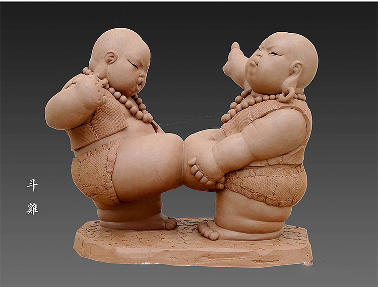 《民间游戏》 陶艺作品