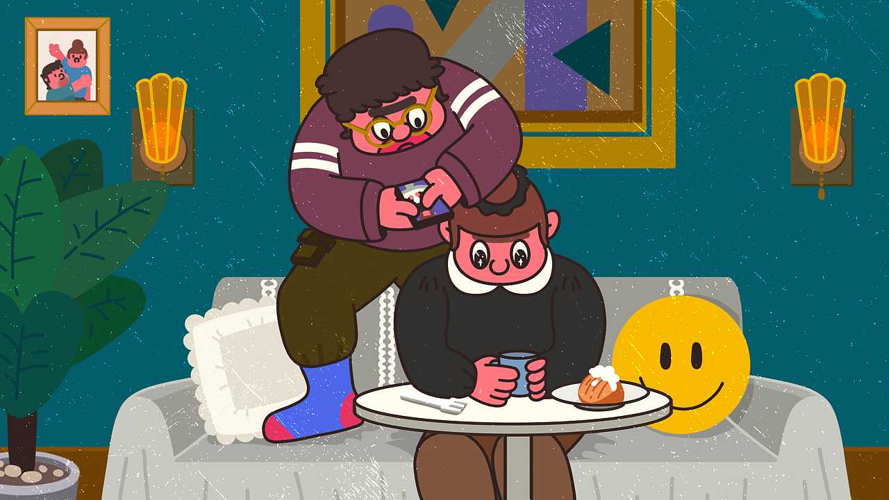 我们“宅”一起 “二”（图ZMjAxOTIxMDI4） - 艺术插画 - 站酷设计师膨胀女孩原创素材 - 站酷ZCOOL