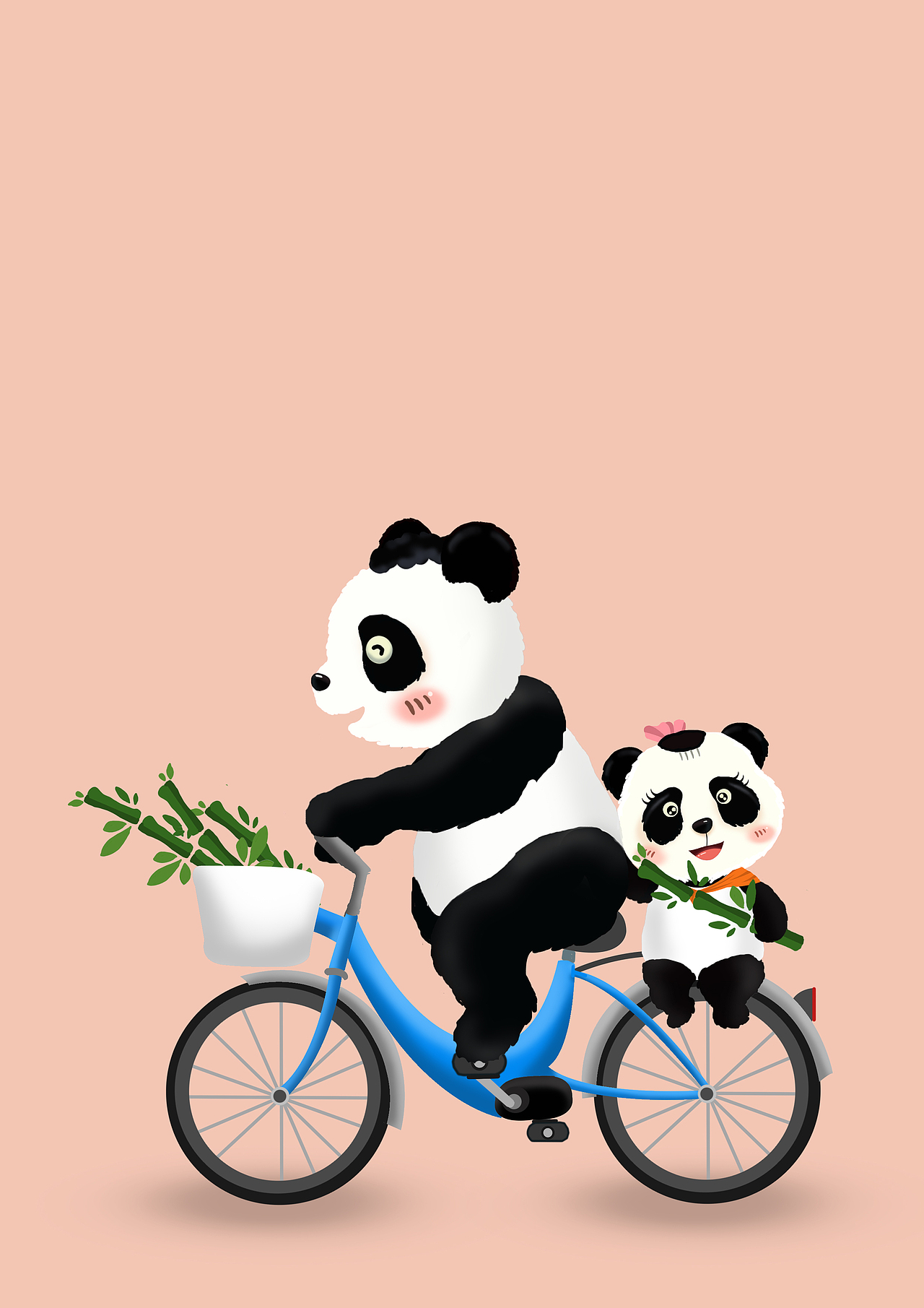 四口之家-熊貓（練習(xí)）（圖ZMjcwNjg1ODA4） - 海報 - 站酷設(shè)計師李大趕原創(chuàng)素材 - 站酷ZCOOL