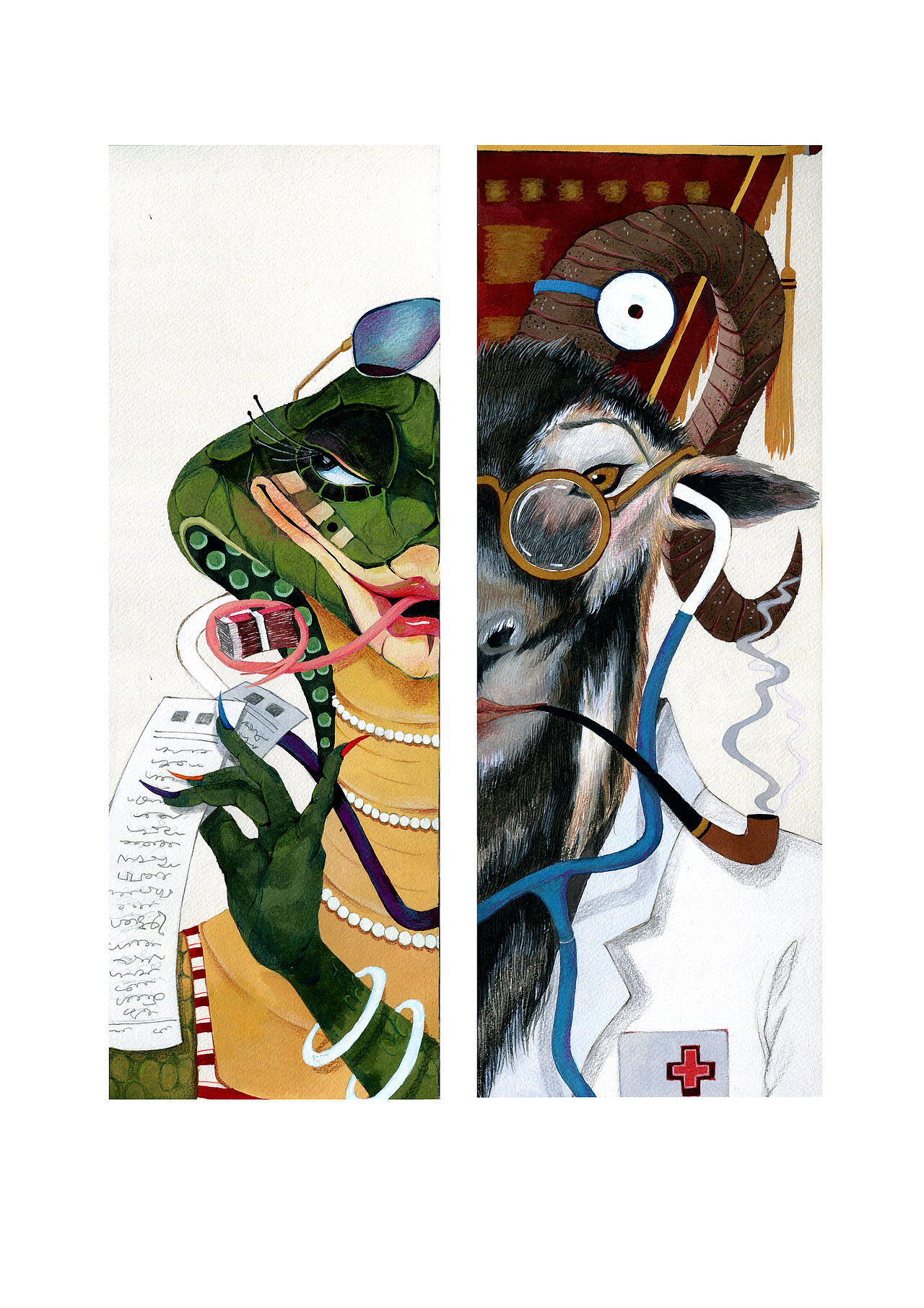 十二生肖之反腐倡廉（图ZOTkzMzkzNDA=） - 艺术插画 - 站酷设计师王三好Selene原创素材 - 站酷ZCOOL