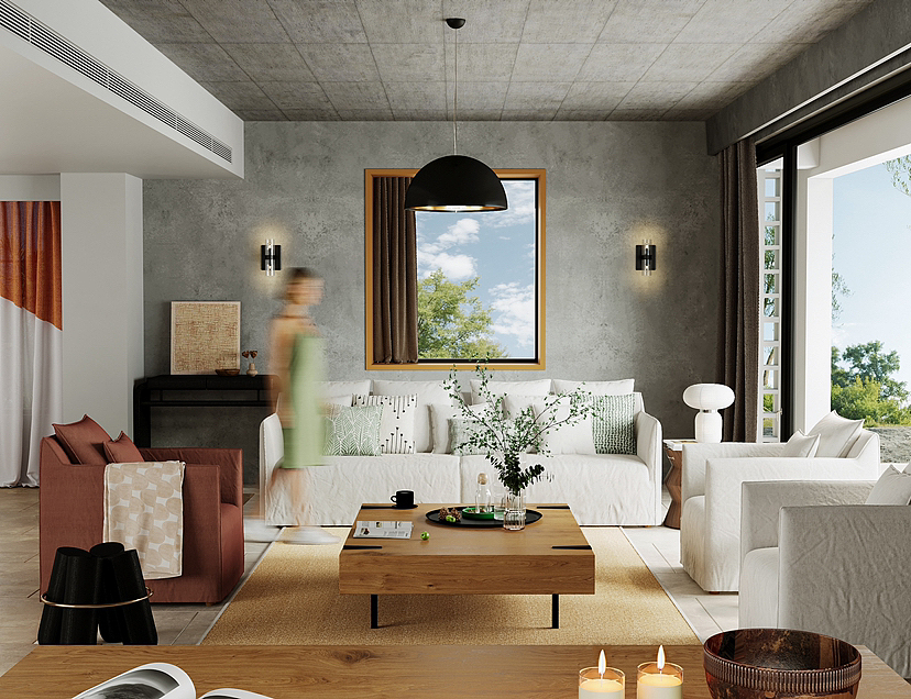 诧寂沙发建模渲染