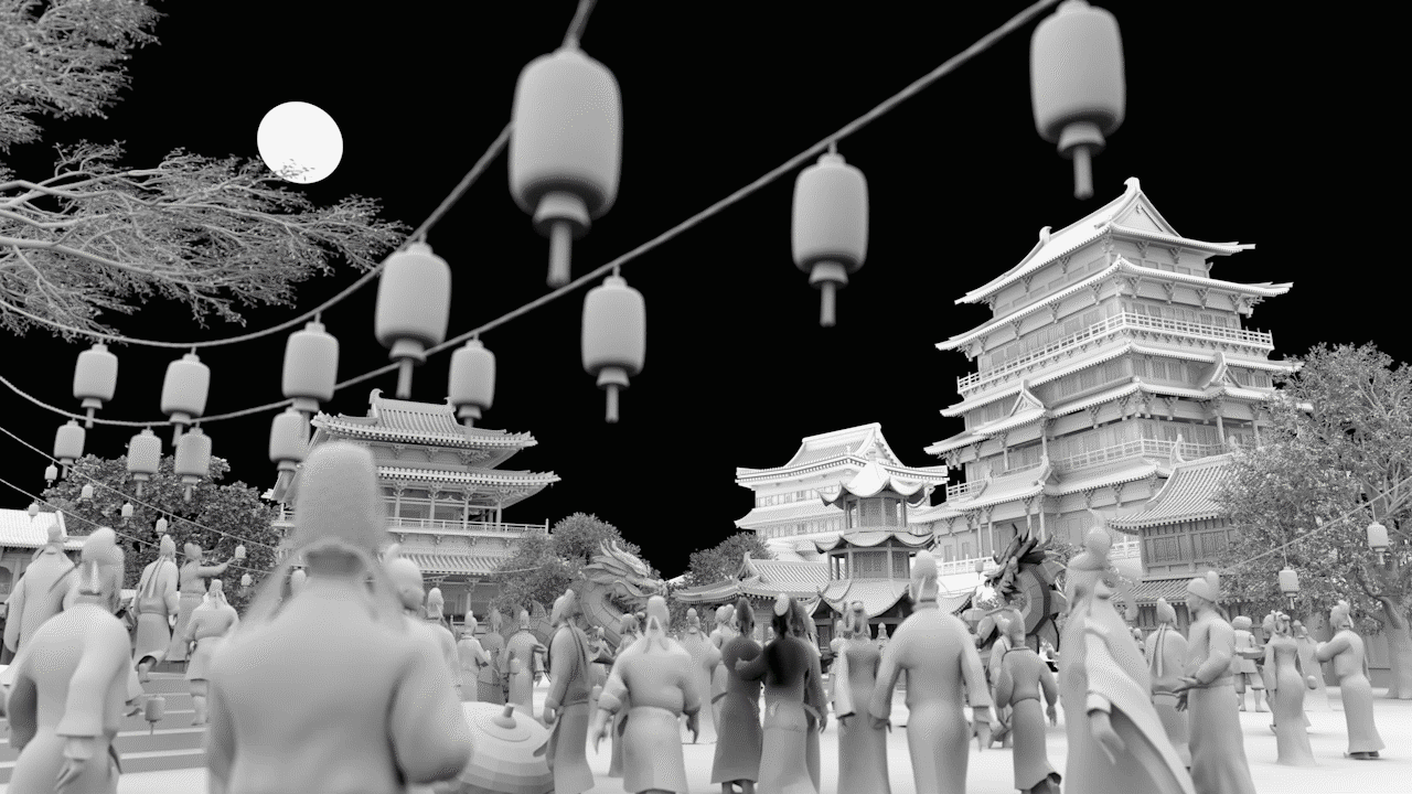 唐朝上元节CG场景