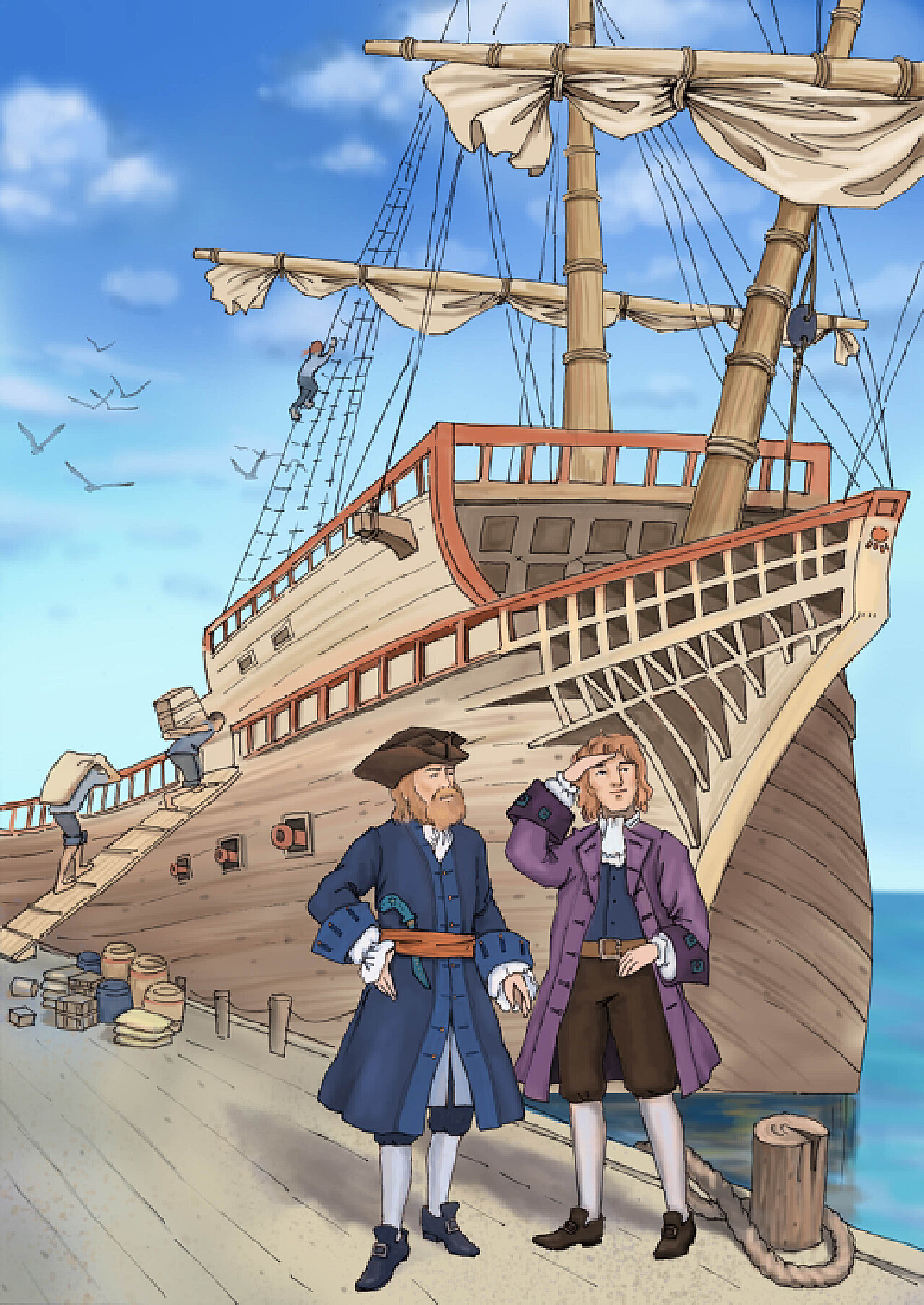 孩子海盗船长和水手的角色，充满Clipart插画图片素材_ID:424460313-Veer图库