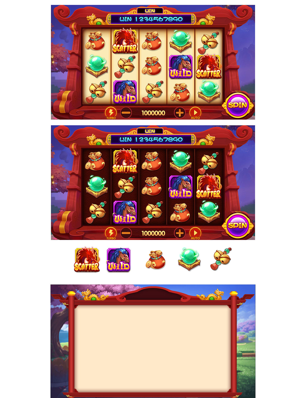 Slots日常练习（图ZMzg3NzU4MDY0） - 游戏UI - 站酷设计师KM_KM原创素材 - 站酷ZCOOL