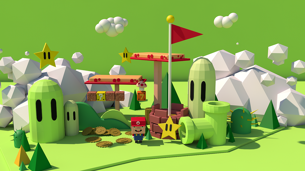 马里奥的花园（图ZMTg2MTIzMTM2） - 其他三维 - 站酷设计师白公子的勺子原创素材 - 站酷ZCOOL