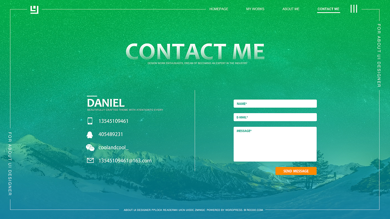 个人网页设计——原创（图ZNjc4MDcxMjQ=） - 个人网站 - 站酷设计师妖精飞羽原创素材 - 站酷ZCOOL