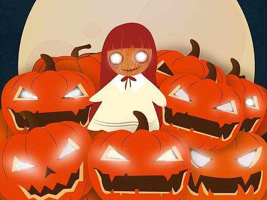 万圣节主题小插画（个人主页-ZNDg2Nzg3ODQ=） - 创作习作 - 站酷设计师小白熊_28原创素材 - 站酷ZCOOL