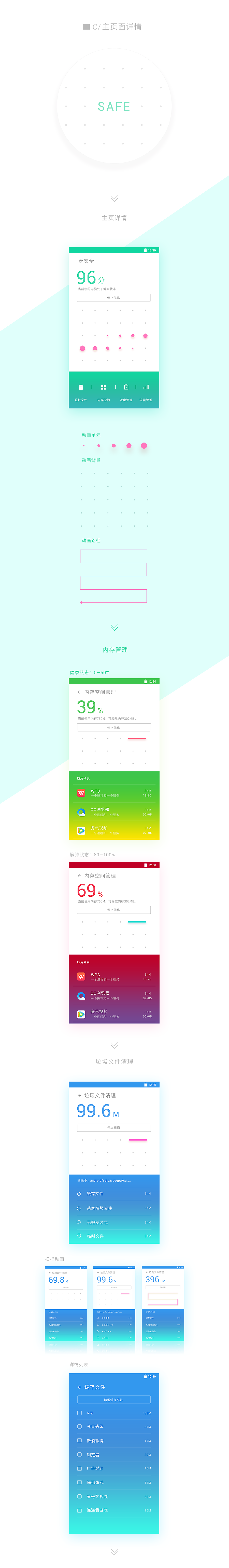 安全管理应用界面设计 concept（图ZNDUxMDk4ODA=） - APP界面 - 站酷设计师巫婆Design原创素材 - 站酷ZCOOL