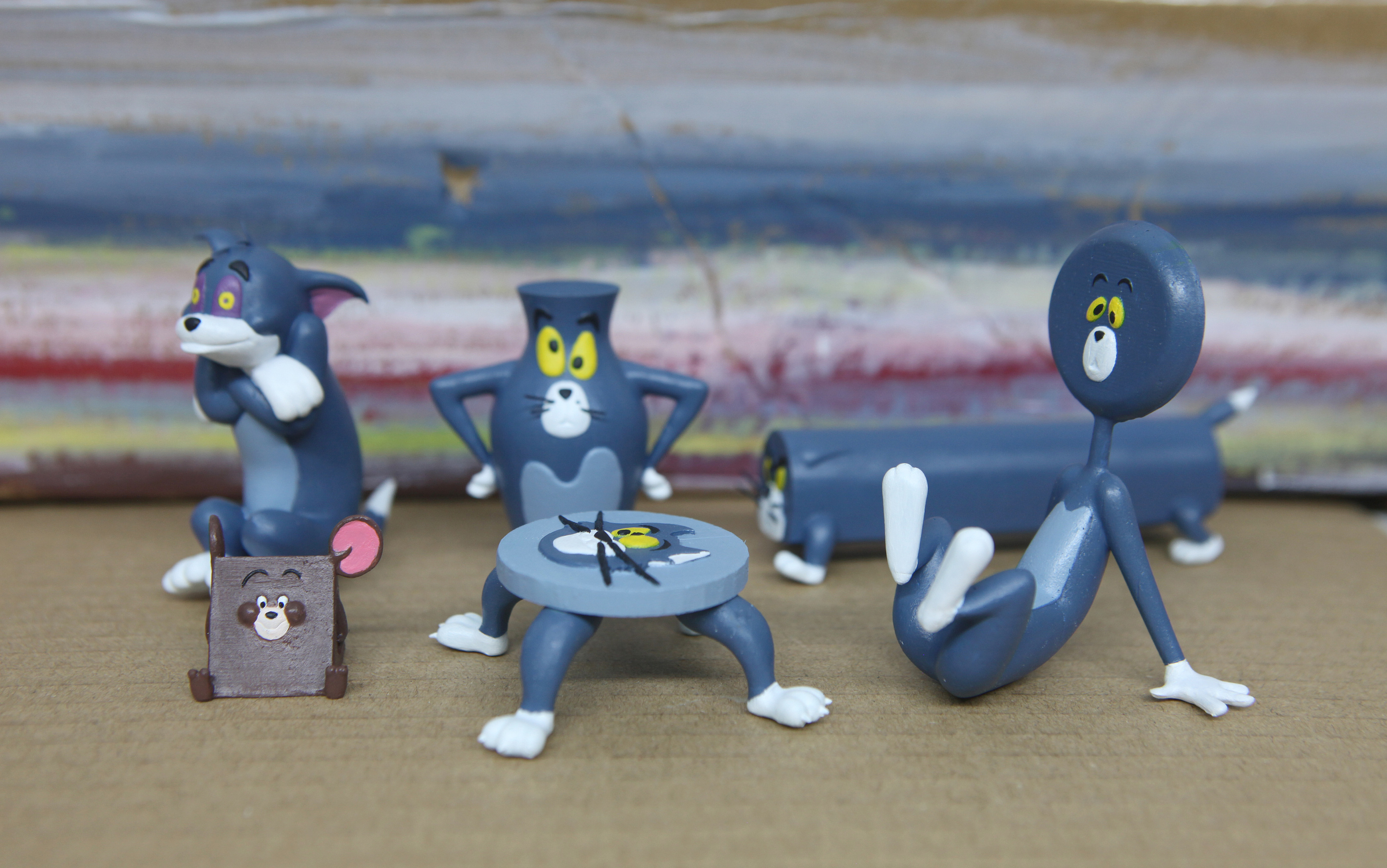 《猫和老鼠》汤姆猫囧态模玩|手工艺|手办/模玩|三月雪婷_原创作品