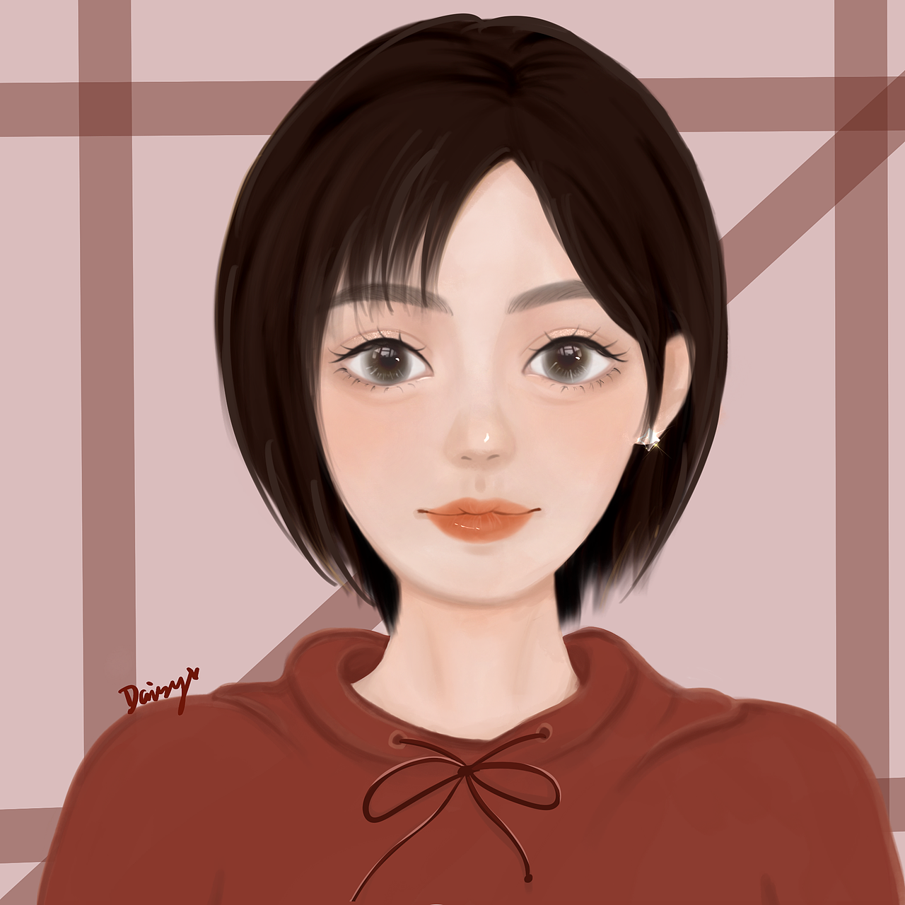 【procreate头像】卫衣女孩（图ZMjQ3ODE4NTA0） - 创作习作 - 站酷设计师叮当小鱼原创素材 - 站酷ZCOOL