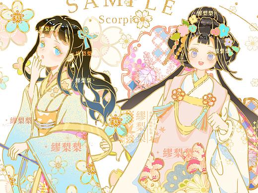 【樱月嬉游】和风人物设计