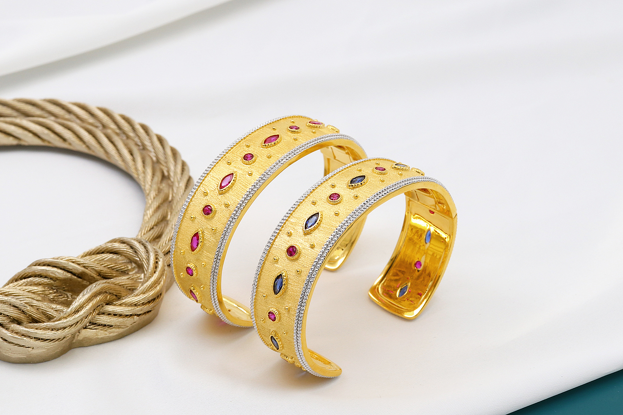 珠宝摄影/ 无精修/意大利工艺复古宫庭风s925银/手镯