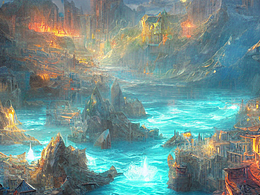 #AI創(chuàng)作實(shí)驗(yàn)室#海上古城流光溢彩