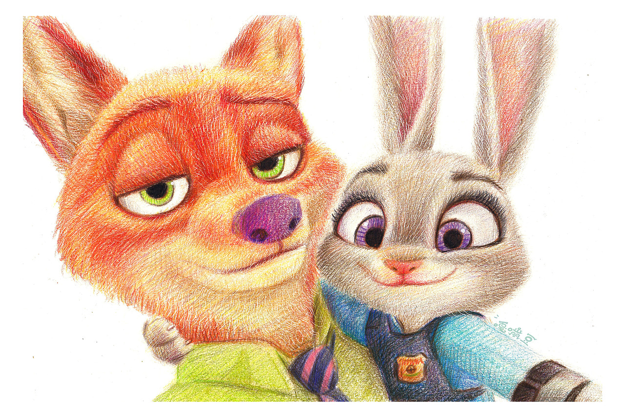 疯狂动物城~彩铅速涂