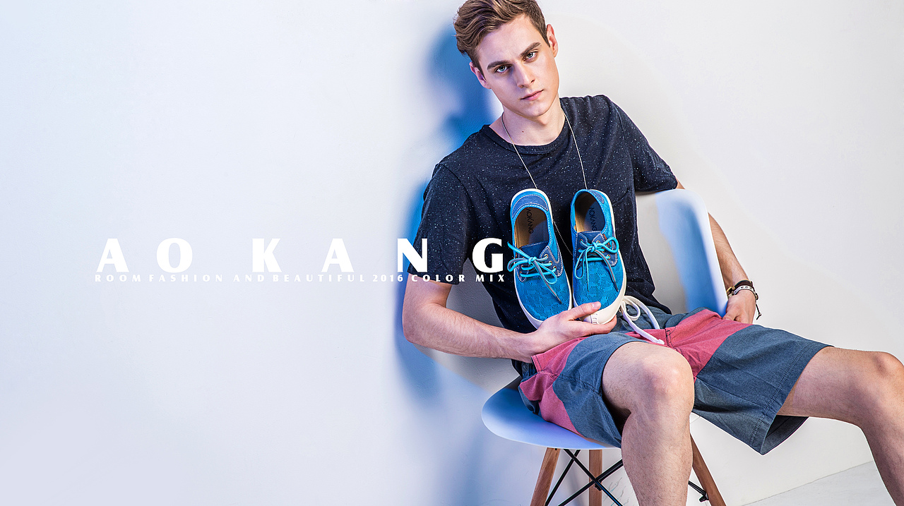 奥康夏款模特拍摄