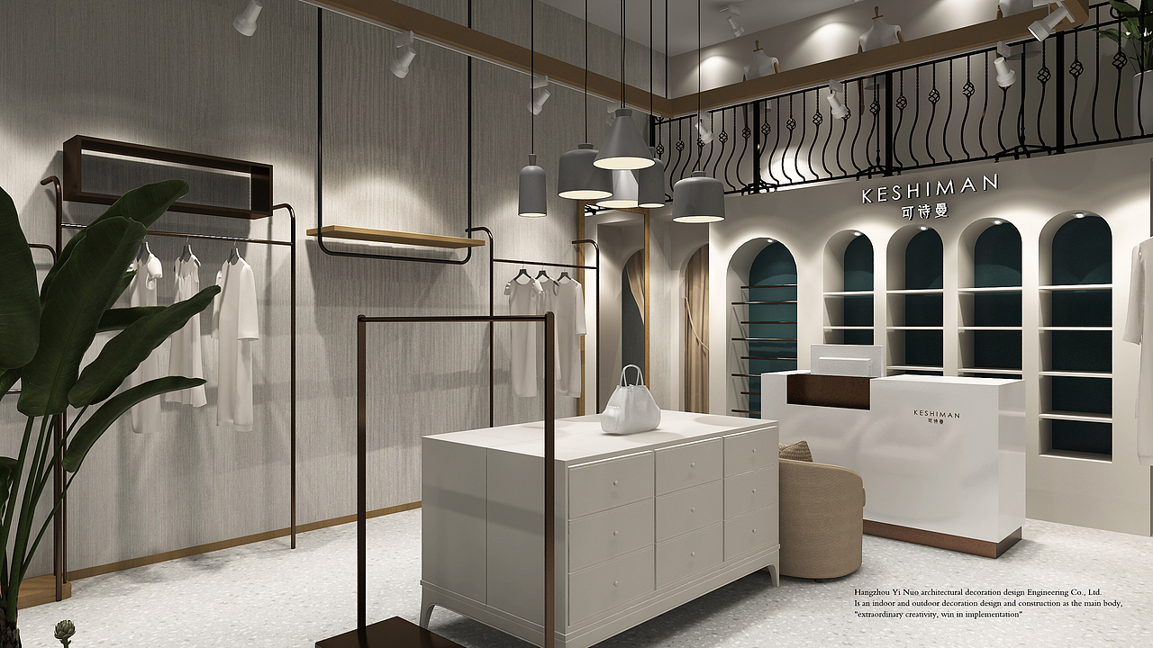 设计师通过形象柜的蓝色和空间的对比形成了一种视觉的碰撞效果、使空间的质感丰富有味道。