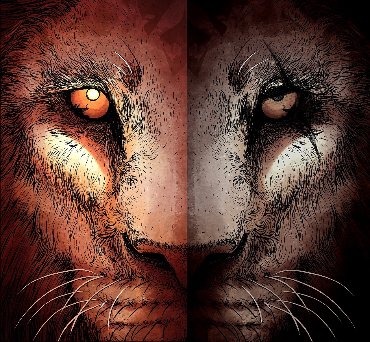 狮子王#电影插画海报再创作（图ZMTcwNjA2OTg4） - 创作习作 - 站酷设计师FantasyRoom原创素材 - 站酷ZCOOL