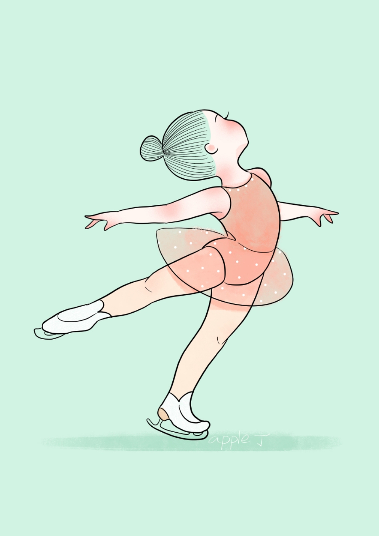 原创插画跳舞的肉肉