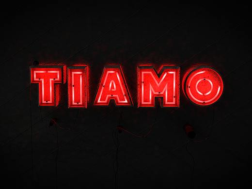 TiAmo字体霓虹灯效果