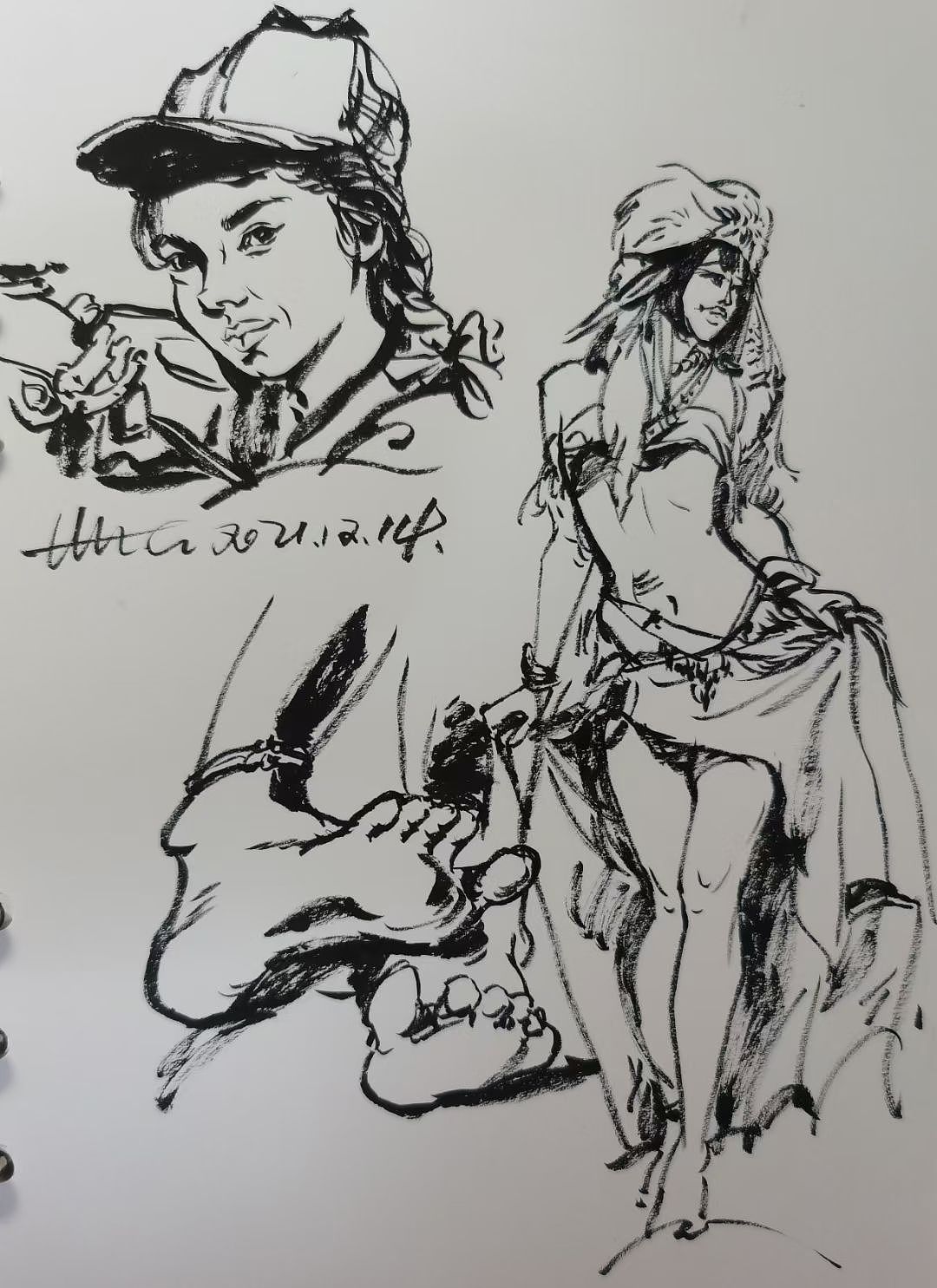 近日速写（图ZMjgxNDkwNjI0） - 绘画 - 站酷设计师张晓睿原创素材 - 站酷ZCOOL