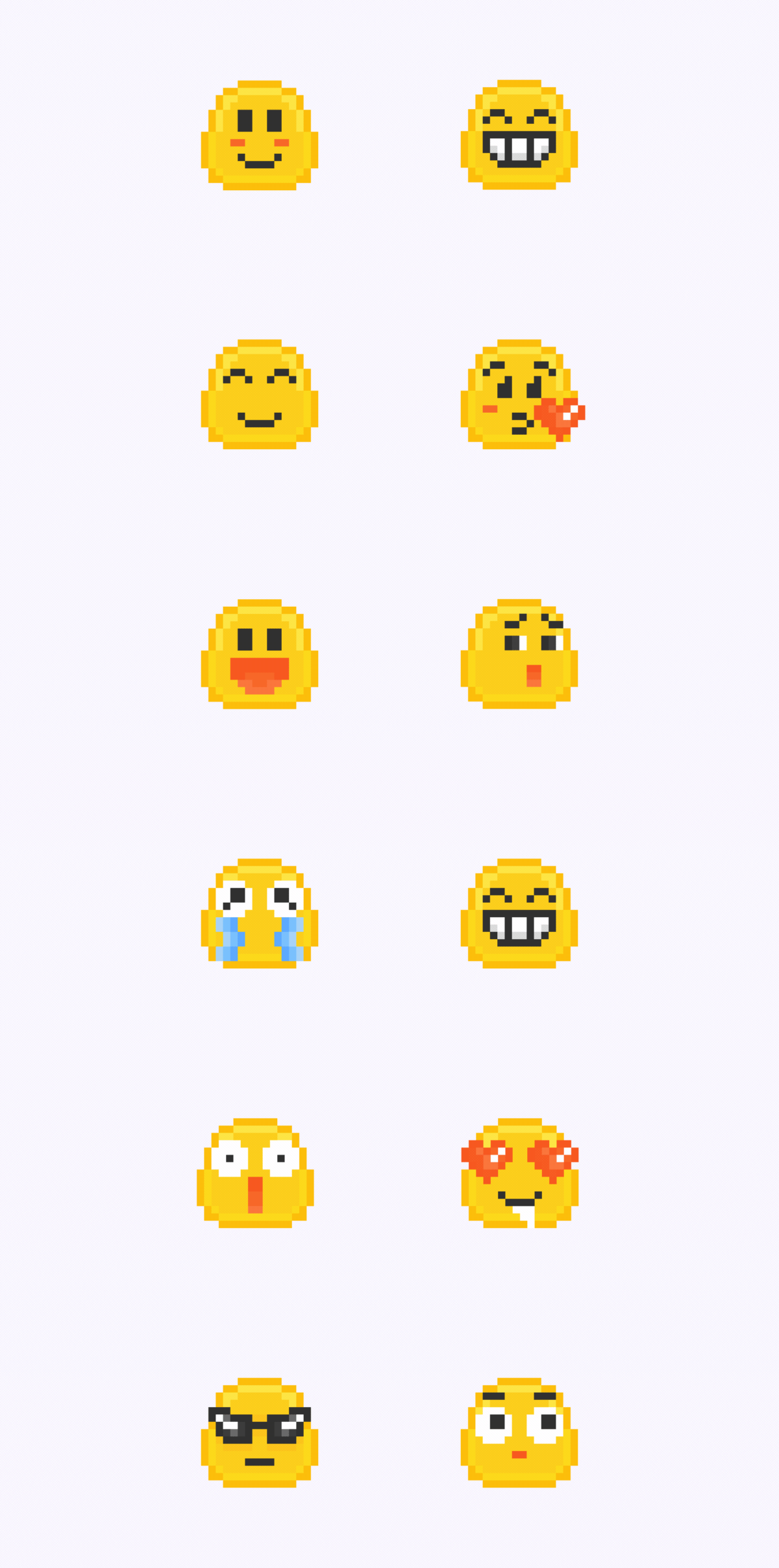 EMOJI像素表情小练习（图ZMTEyNjcwMjgw） - 网络表情 - 站酷设计师Pokin原创素材 - 站酷ZCOOL
