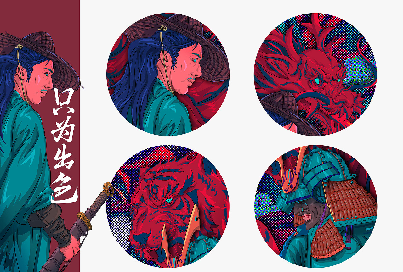 麦本本“绝代双骄”（图ZMTE5NDE2MDA0） - 图案 - 站酷设计师北巷包子铺原创素材 - 站酷ZCOOL